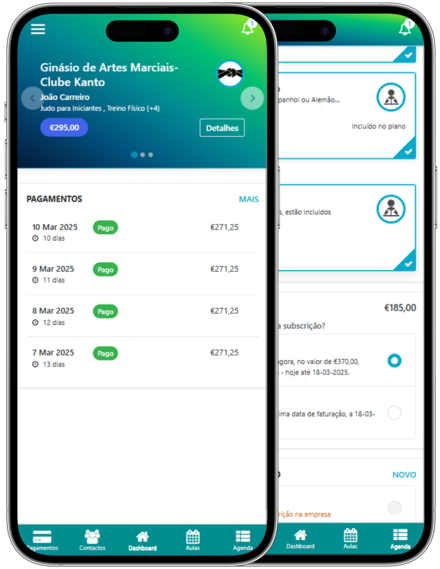 iPhone com a app PAGA aberta